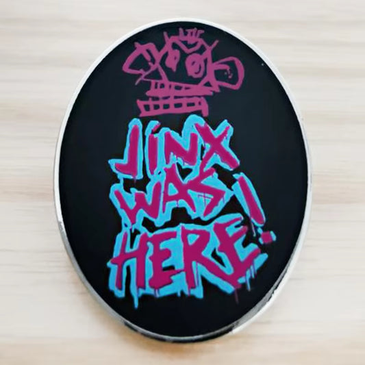 League of Legends JINX WAS HERE Enamel Pin Badge Brooches Hat Jewelry Gifts Game Gamer