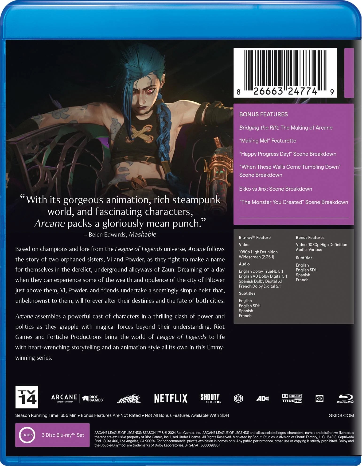 Arcane League of Legends: Season One (Blu-Ray), Adventure,
